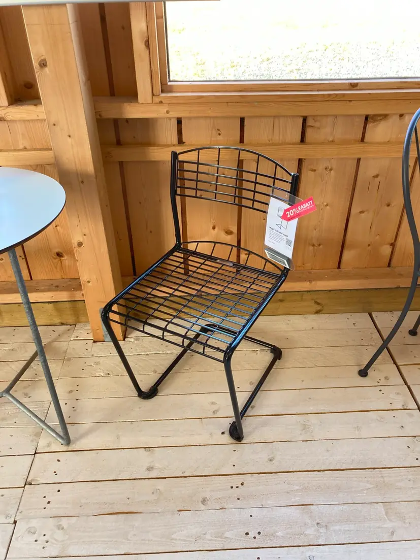 High-Tech stol blank svart, inkl. golvskydd