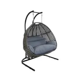Relax 2-sitshänggunga med stativ - svart/grå