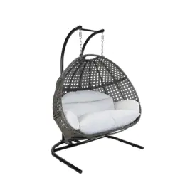 Relax 2-sitshänggunga med stativ - svart/beige