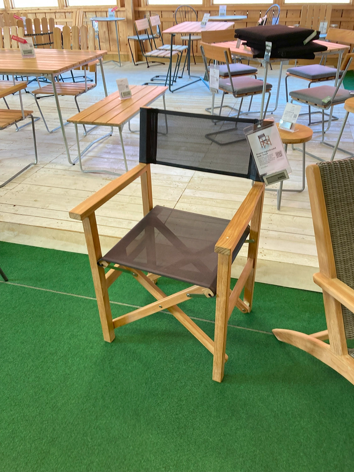 Drama regissörsstol teak/svart