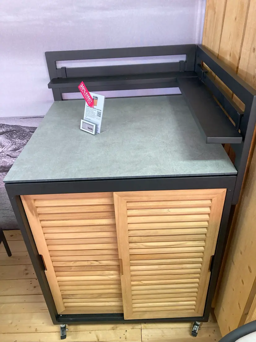 Fornax utekök hörn litet svart/teak