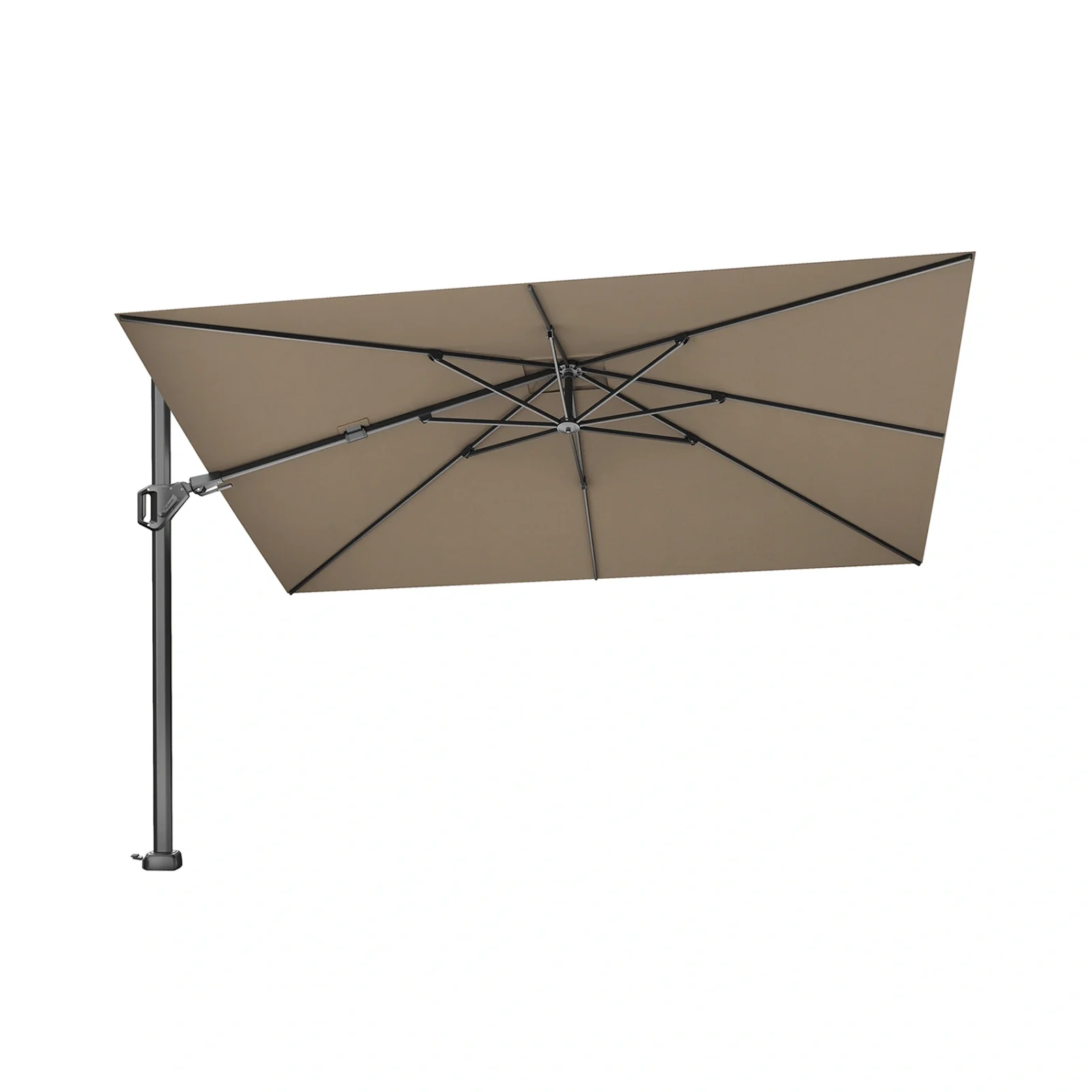 Challenger T² premium hängparasoll - antracit/havana, 260x350 cm