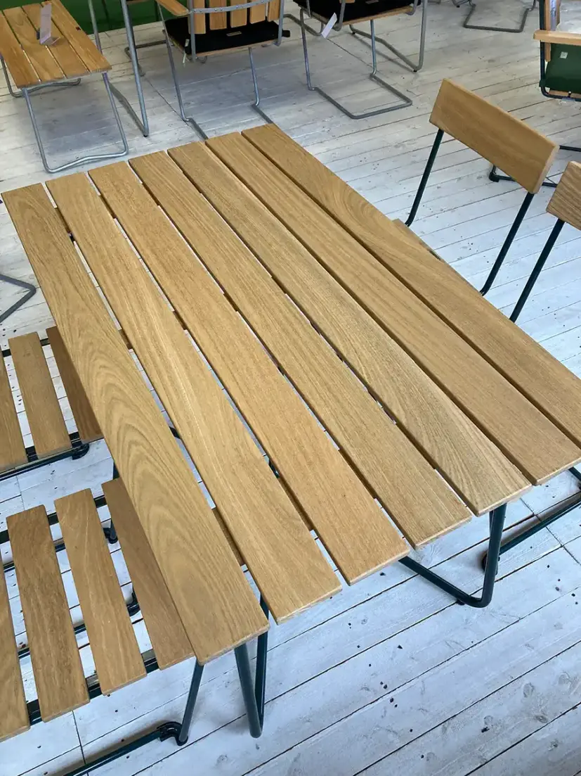 Klassikergrupp Stol 1/B25A, oljad ek/mörkgrön