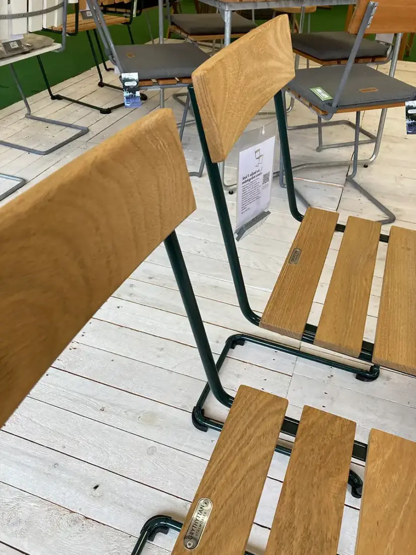 Klassikergrupp Stol 1/B25A, oljad ek/mörkgrön