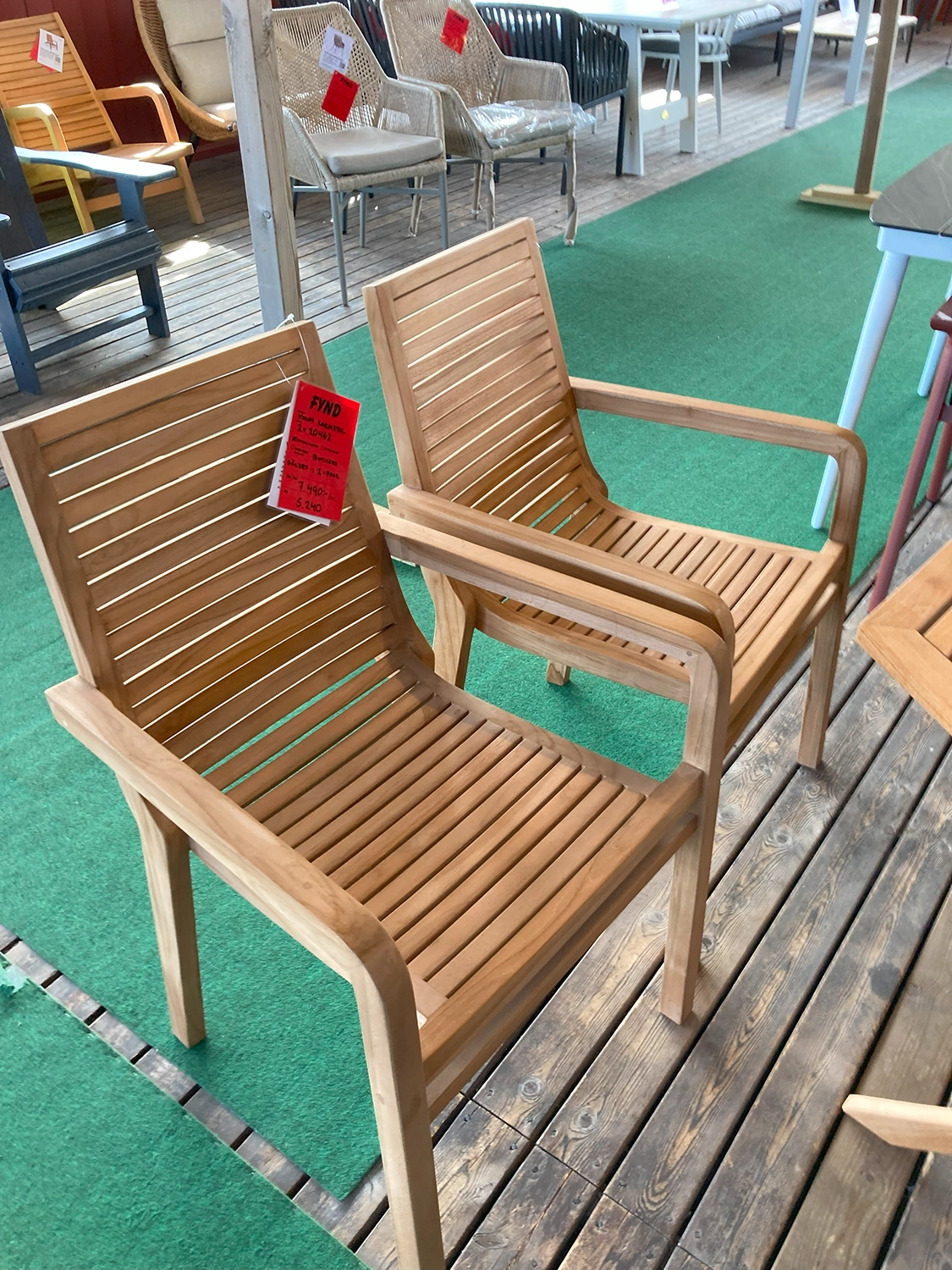 Volos karmstol teak (2-pack) - Bild 3