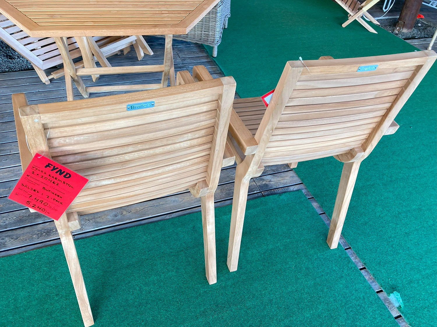 Volos karmstol teak (2-pack) - Bild 6