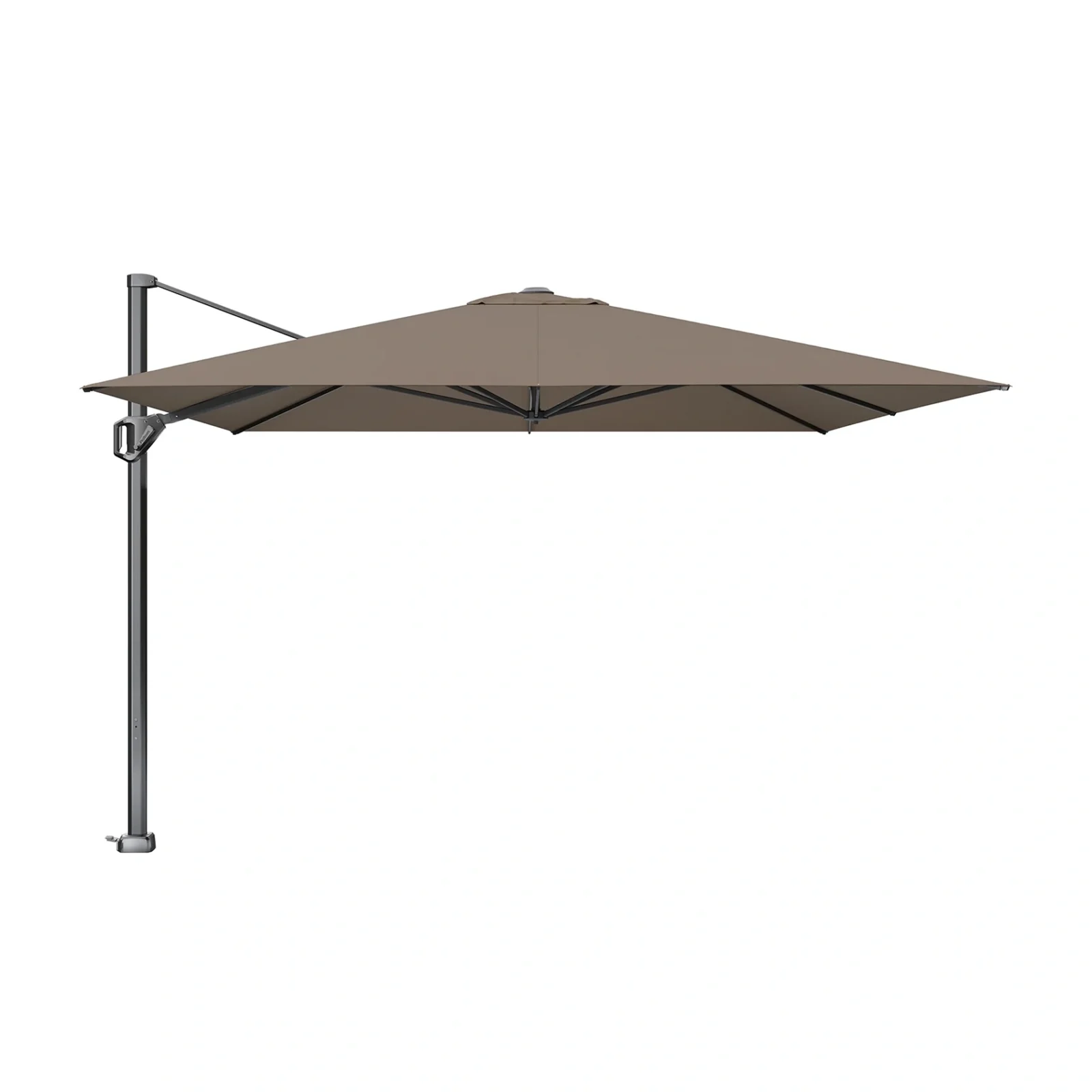 Challenger T¹ Telescope hängparasoll - antracit/havana, 350x350 cm