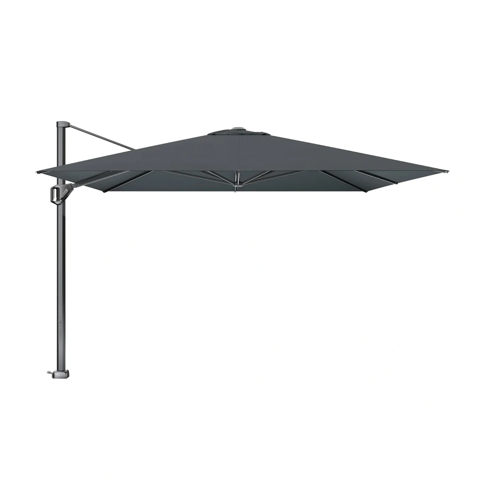 Challenger T¹ Telescope hängparasoll - antracit/faded black, 350x350 cm