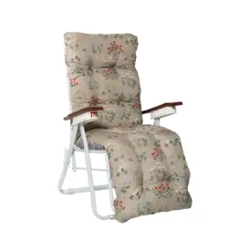 Varax Baden Baden stol med träarmstöd - vit/Meadow