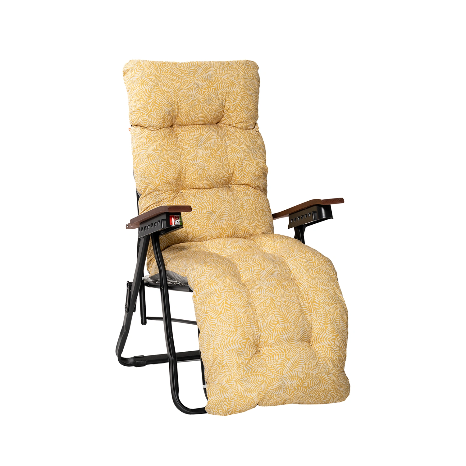 Varax Baden Baden stol med träarmstöd - svart/Ferndance