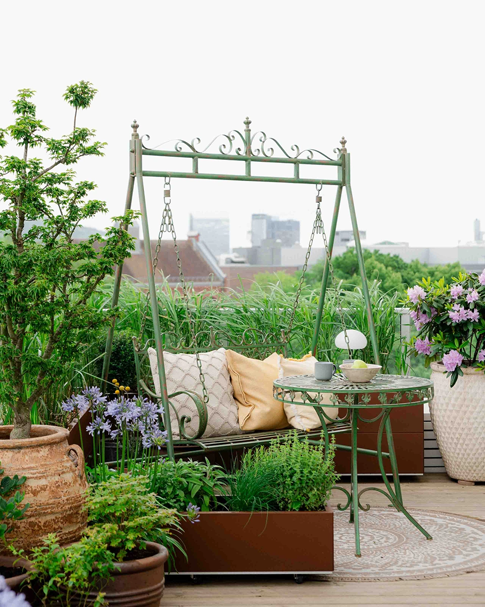 Hammock smidesjärn grön