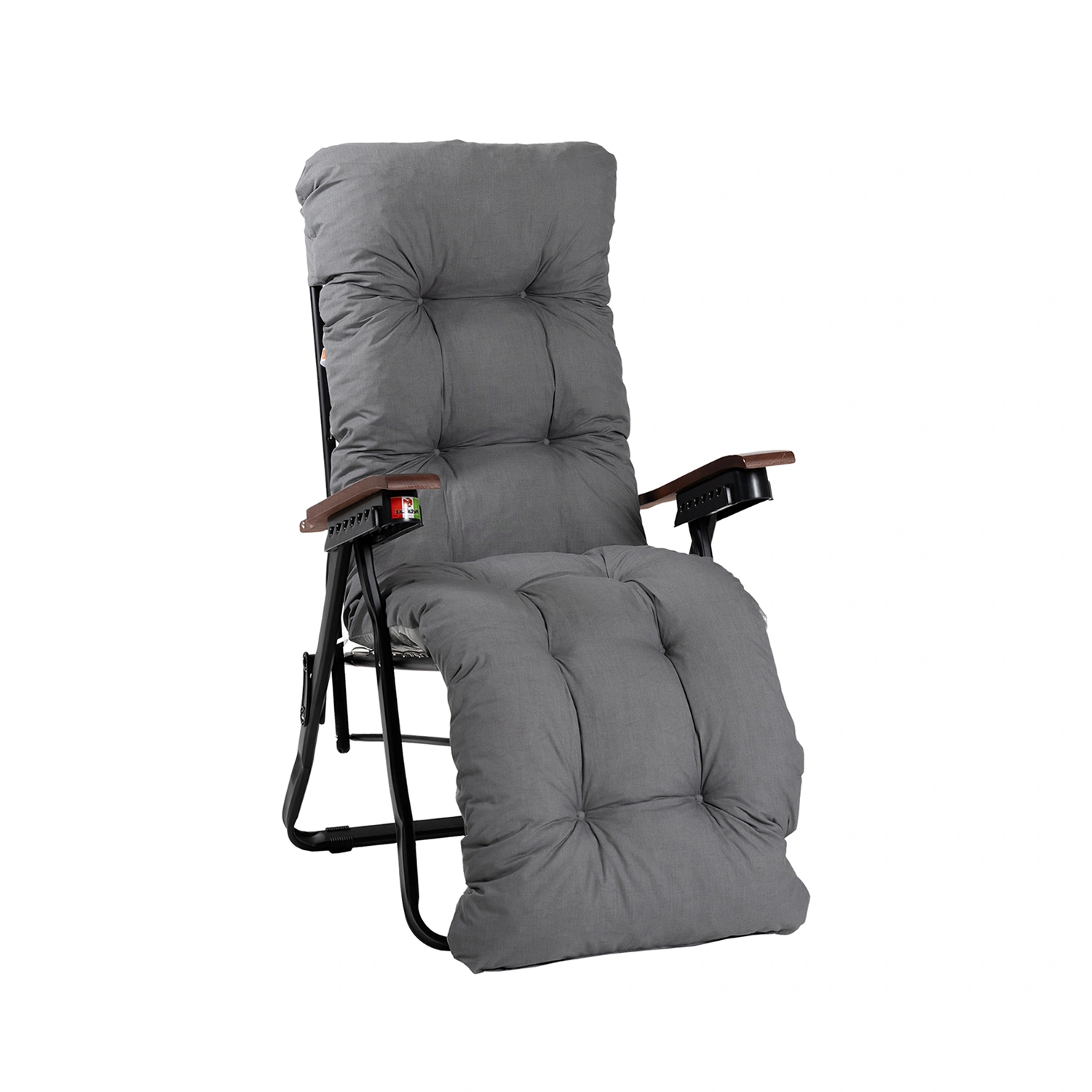 Varax Baden Baden stol med träarmstöd - svart/mörkgrå