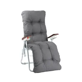 Varax Baden Baden stol med träarmstöd - vit/mörkgrå