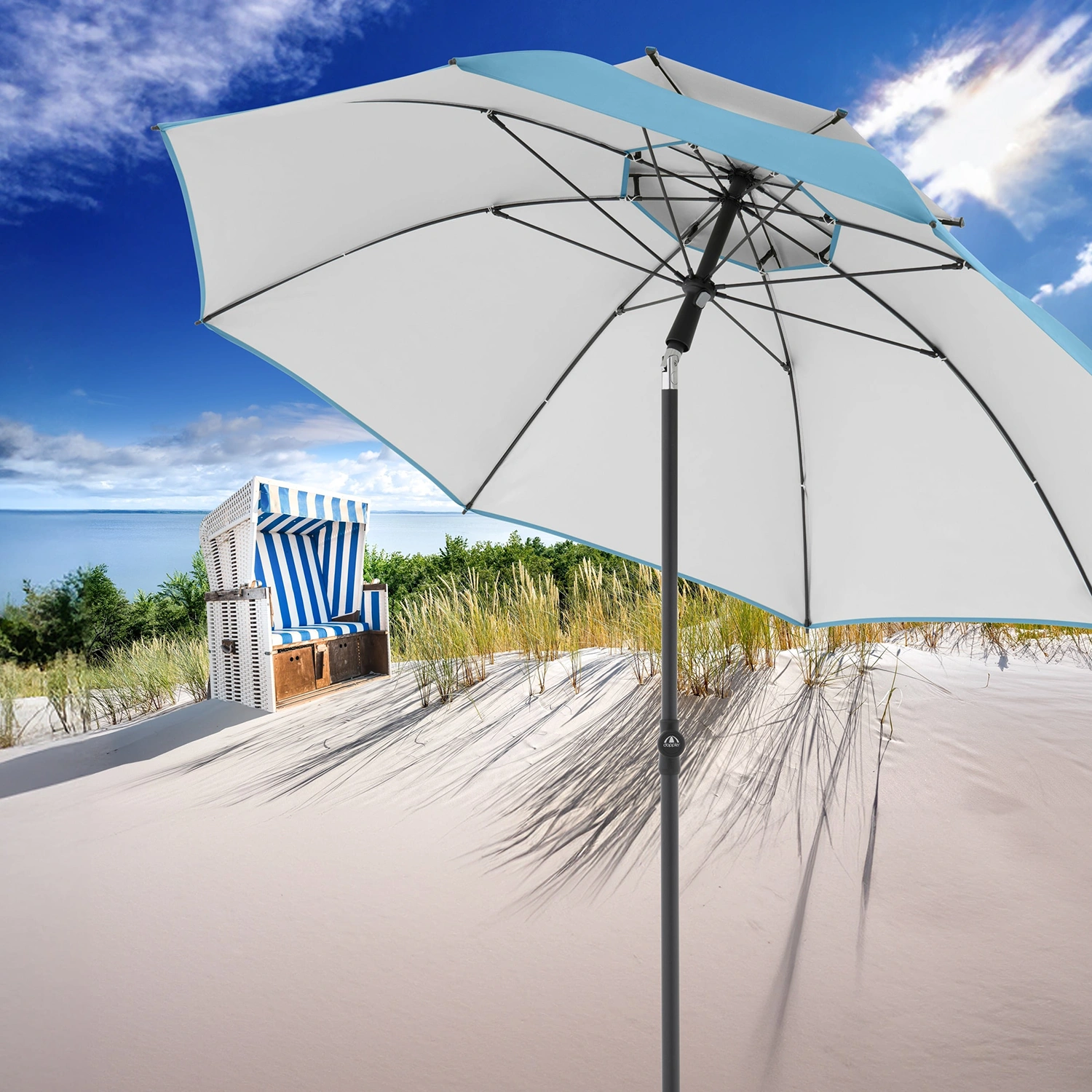 Windprofi Neo parasoll blå Ø200 cm