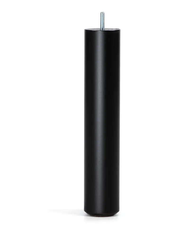 Runda sängben svartlack 30 cm