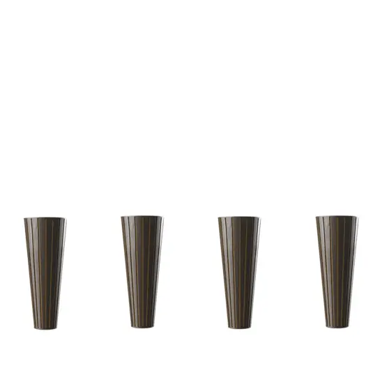 Spårade sängben - rökt ask, 12 cm