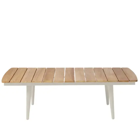 Cinas Rio soffbord teak/sandgrå 120x60 cm