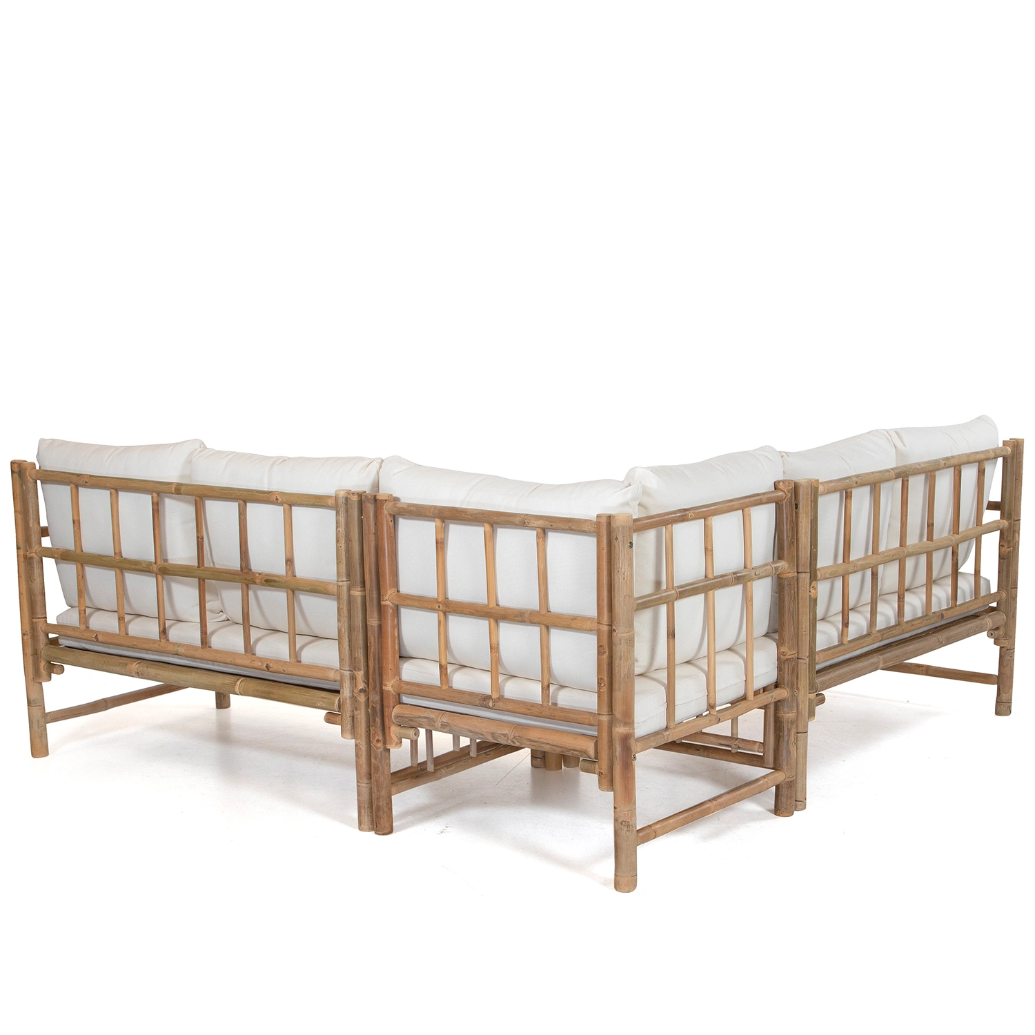 Hörnsoffgrupp bambu/offwhite