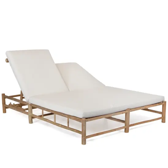 Solsäng dubbel bambu/offwhite