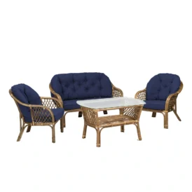 Sabina 2-sitsgrupp brun/blå