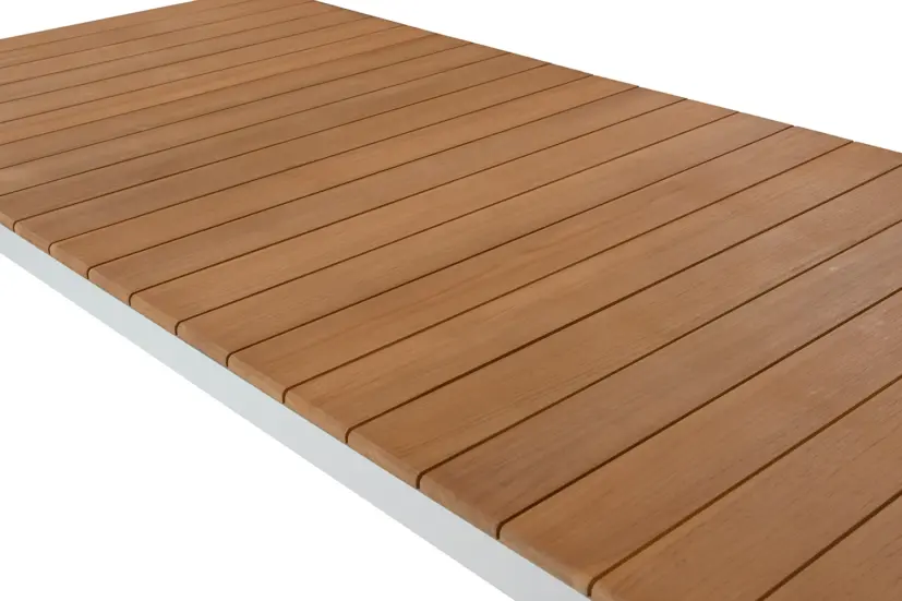 Verona matbord Cream/teak 220x100 cm