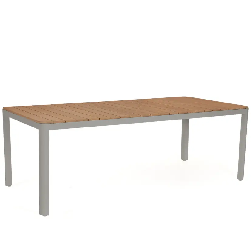 Verona matbord Khaki/teak 220x100 cm