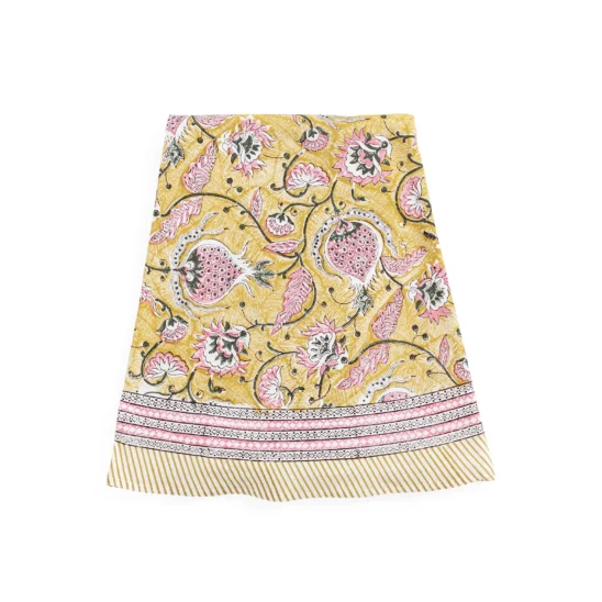 Bordsduk Pomegranate gul/rosa, Ø220 cm