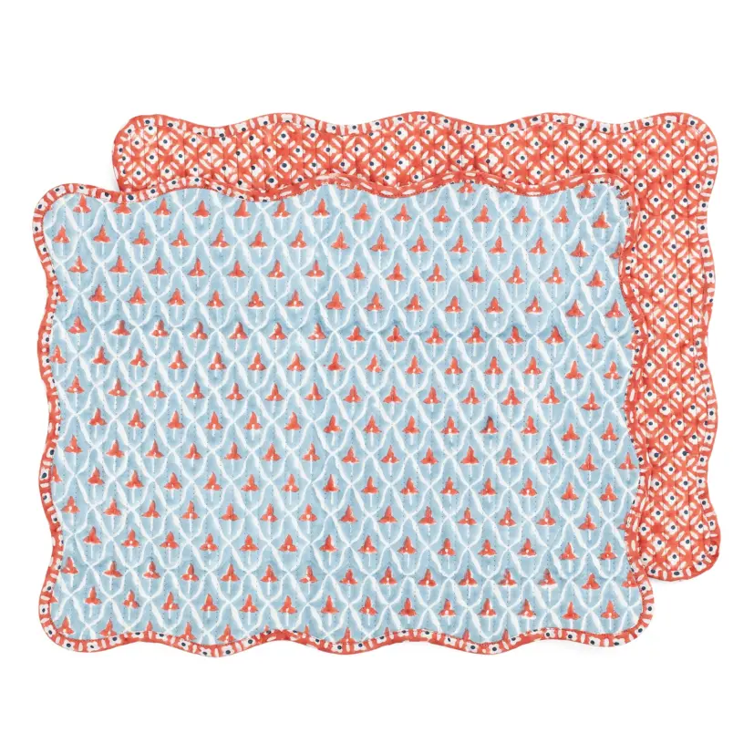 Bordstabletter Eko Tulip & Dot blå/röd, 2-pack