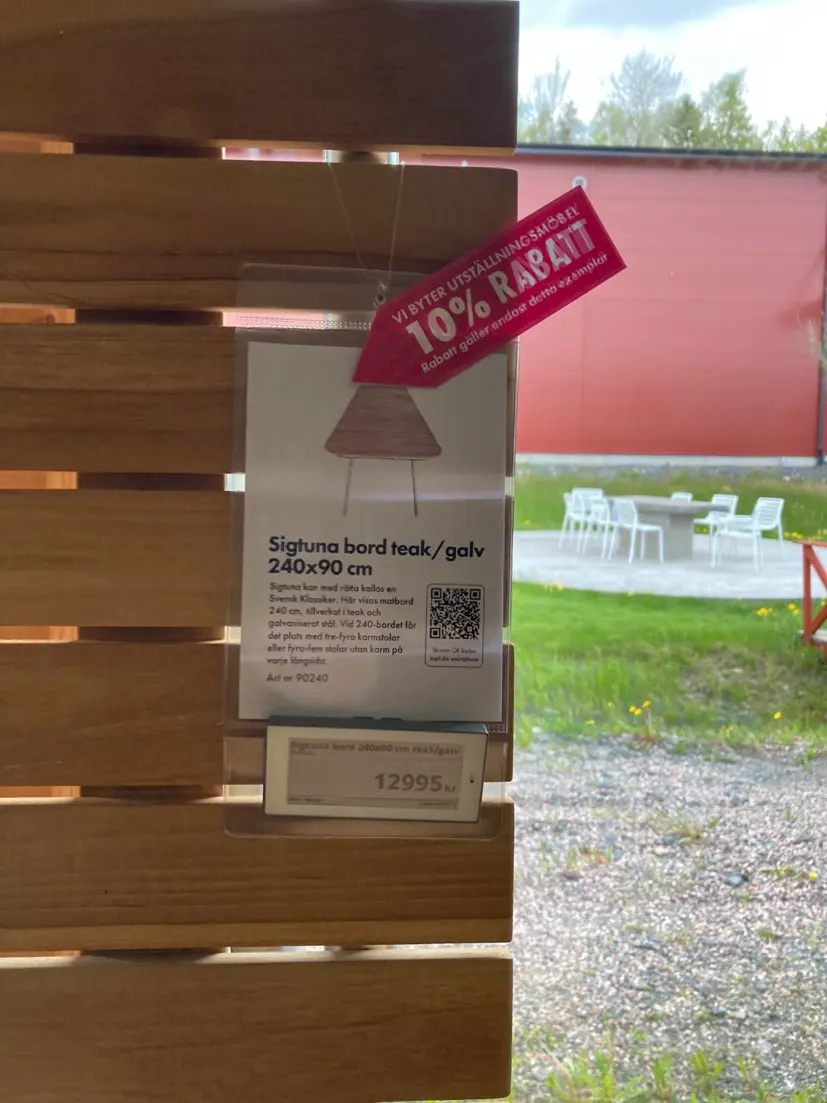 Sigtuna bord teak/galv 240x90 cm