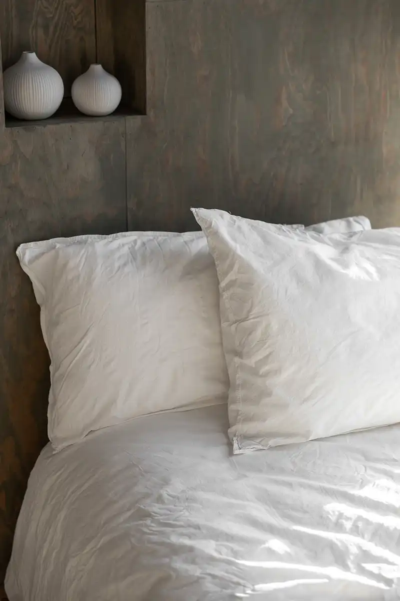 Crinkle bäddset offwhite, 150x210 + 50x60 cm