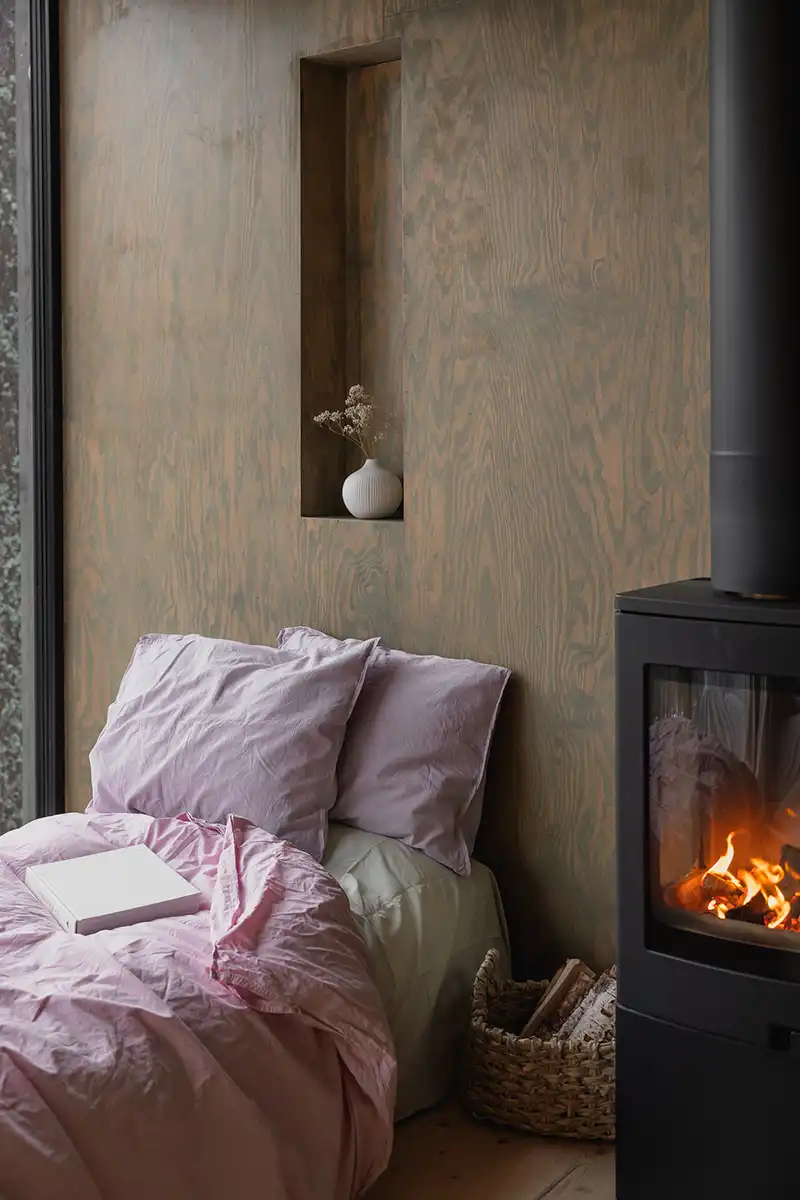 Crinkle bäddset lilac, 150x210 + 50x60 cm