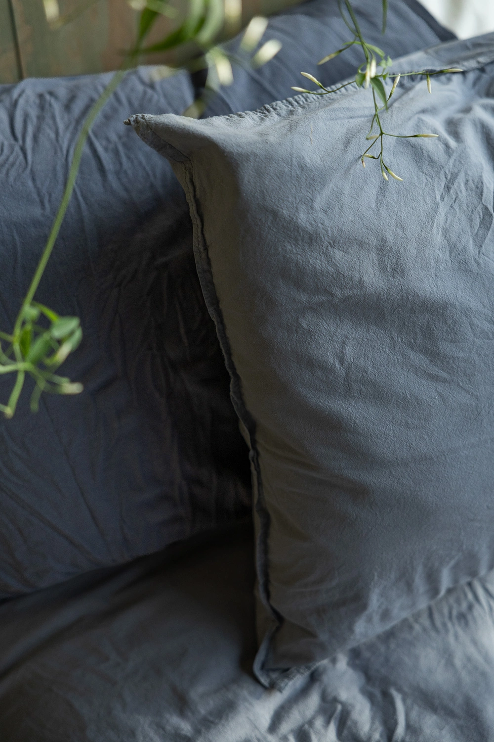 Crinkle örngott dusty blue 50x60 cm