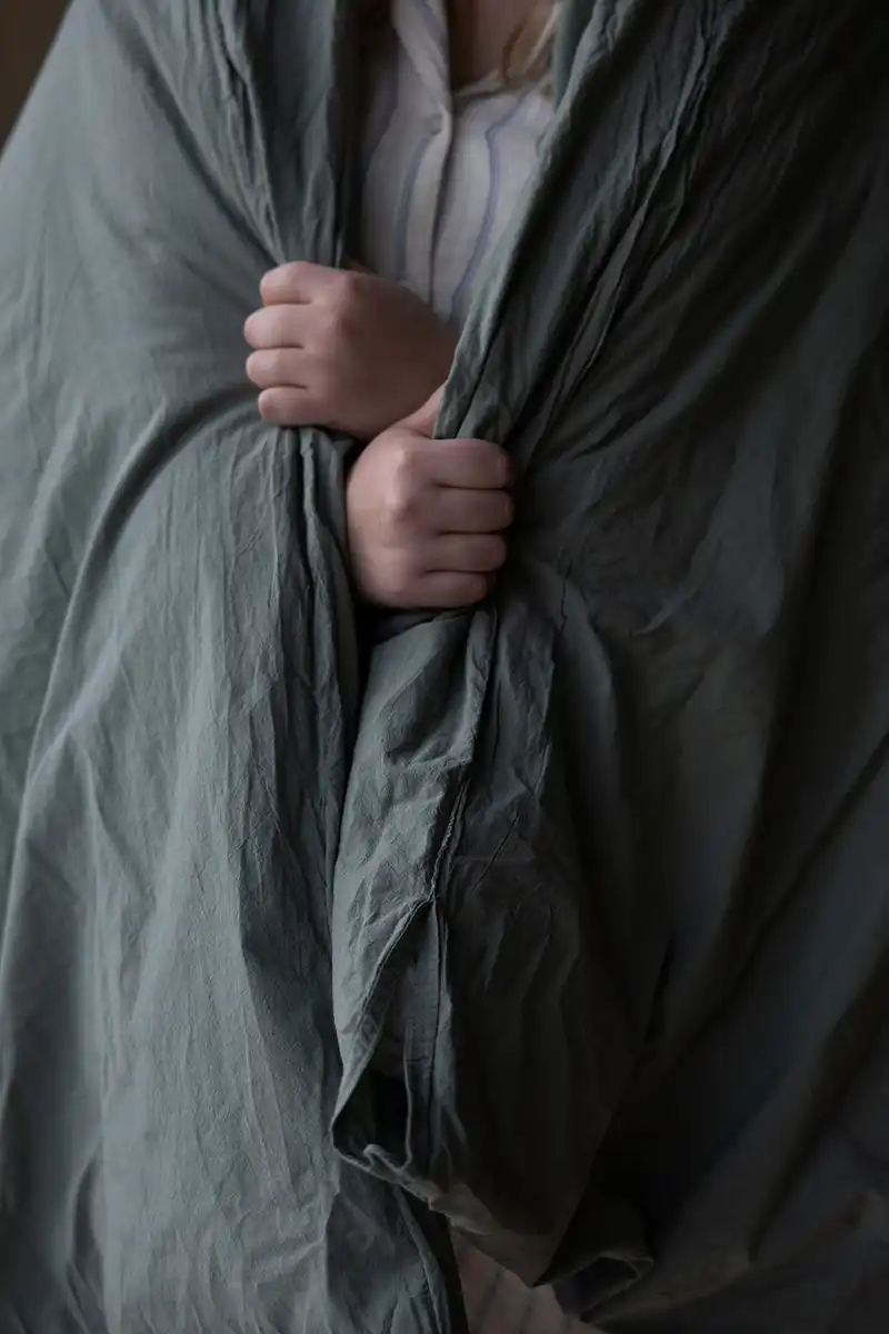 Crinkle bäddset petrol, 150x210 + 50x60 cm