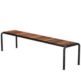 Avanti bänk lång svart/termoask