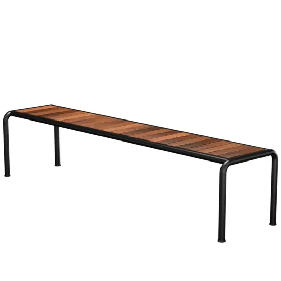 Avanti bänk lång svart/termoask