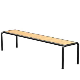 Avanti bänk lång svart/furu