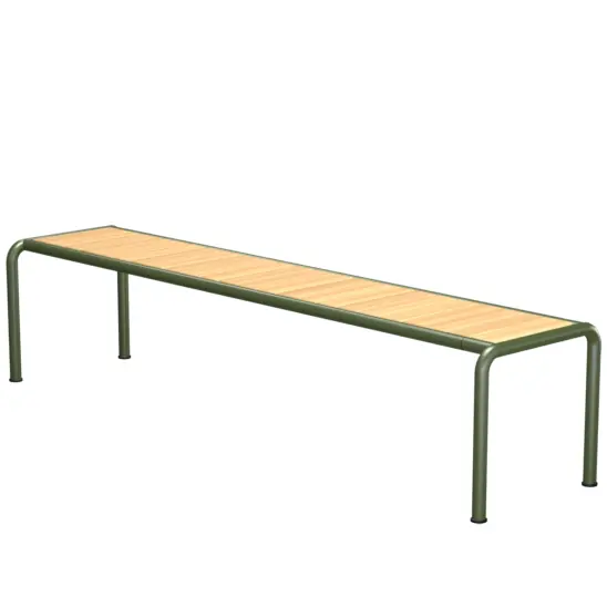 Avanti bänk lång olivgrön/furu
