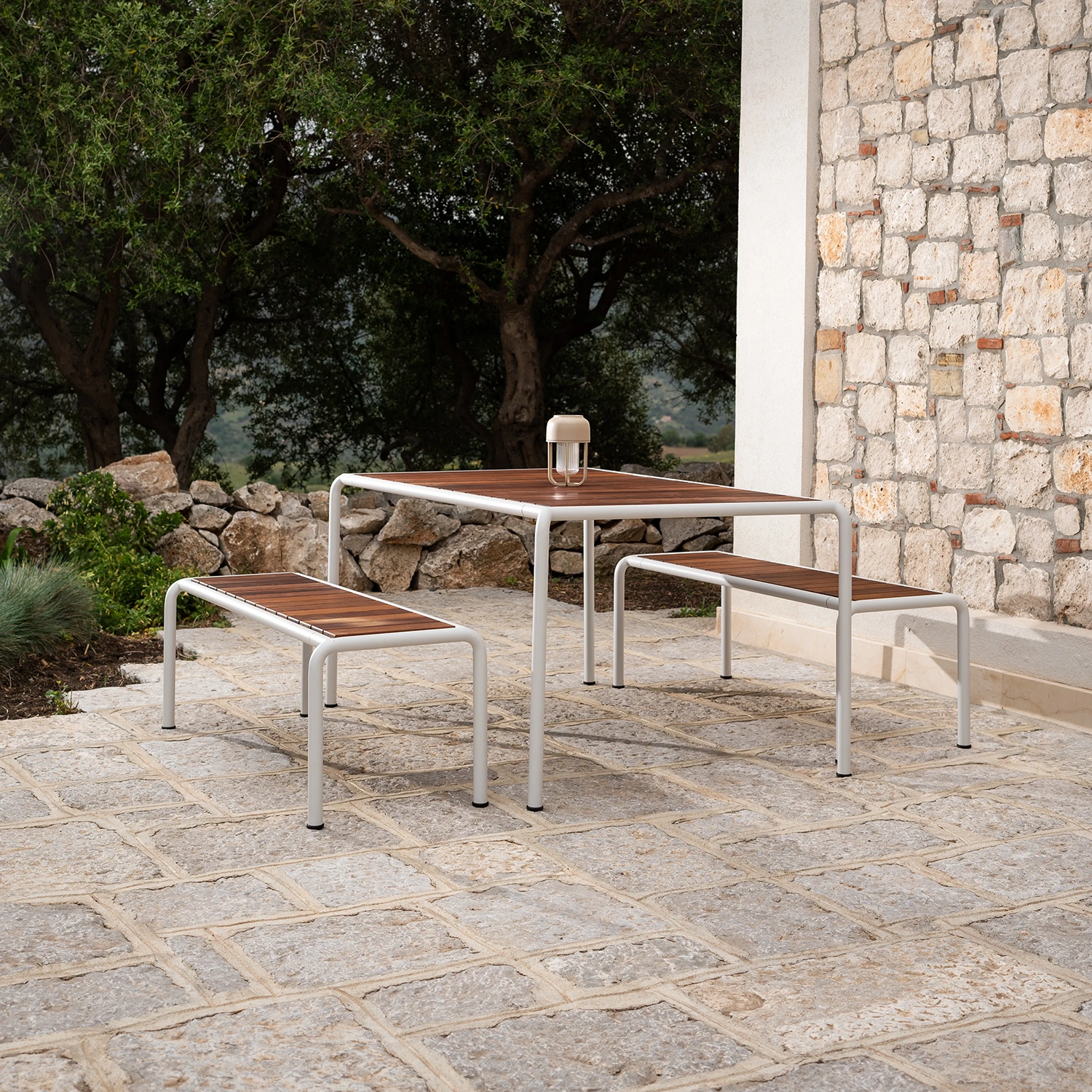 Avanti bord vit/termoask 155x100 cm