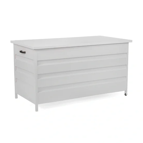 Förvaringslåda i aluminium i färgen cream.