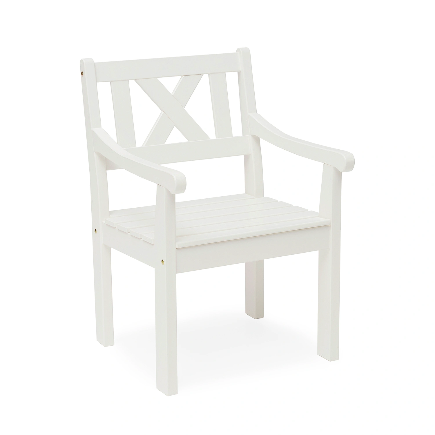 Läckö karmstol vit