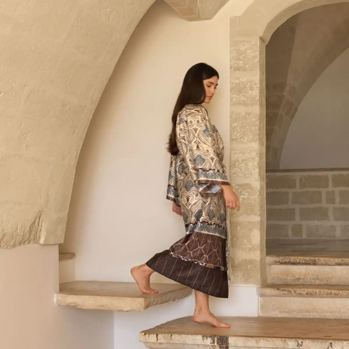 Bassetti kimono Nairobi M1 kaffe