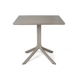 Clip cafébord taupe 80x80 cm