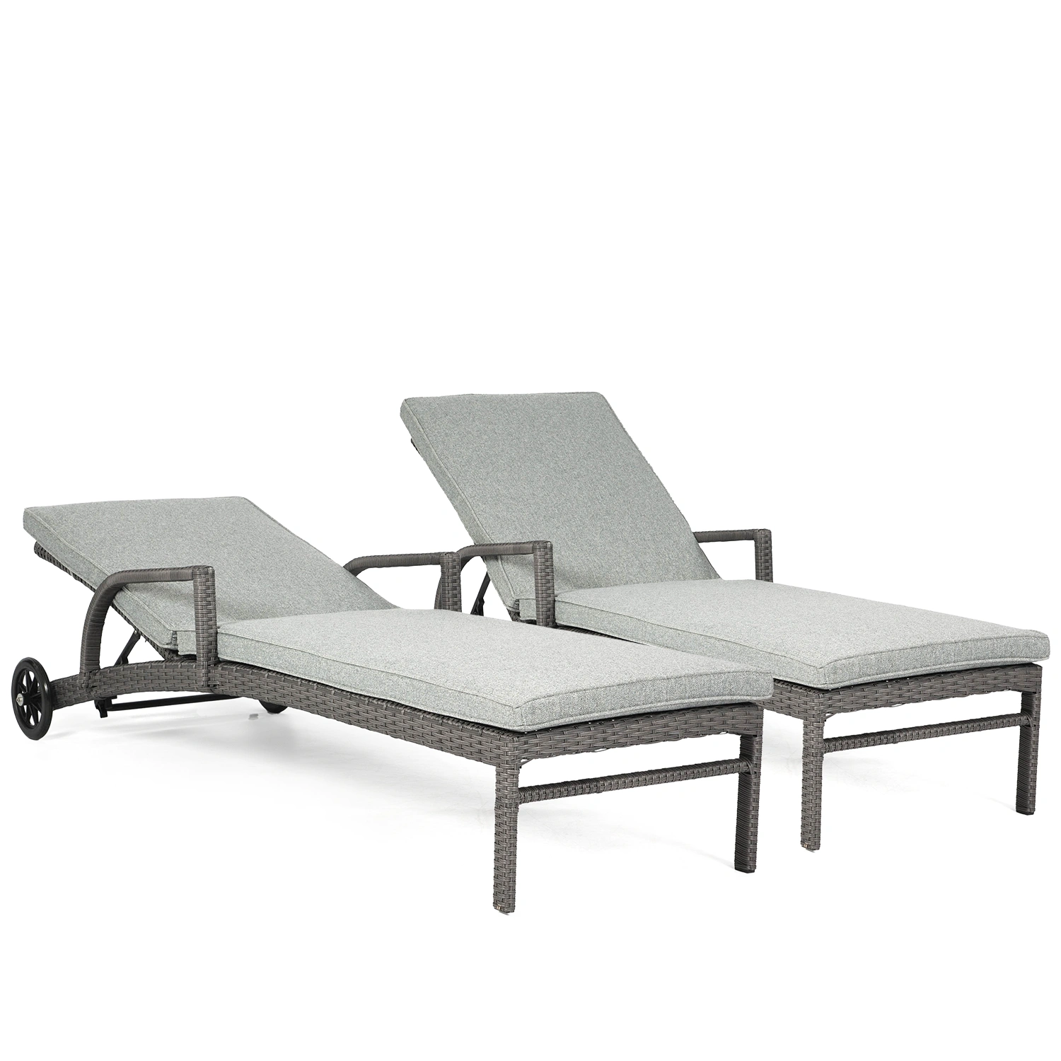 Product Image for Costa solsängar set, antracitgrå/ljusgrå