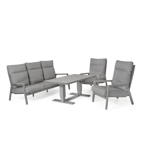 Palau och Lifty soffgrupp i fkhakifärgad aluminium