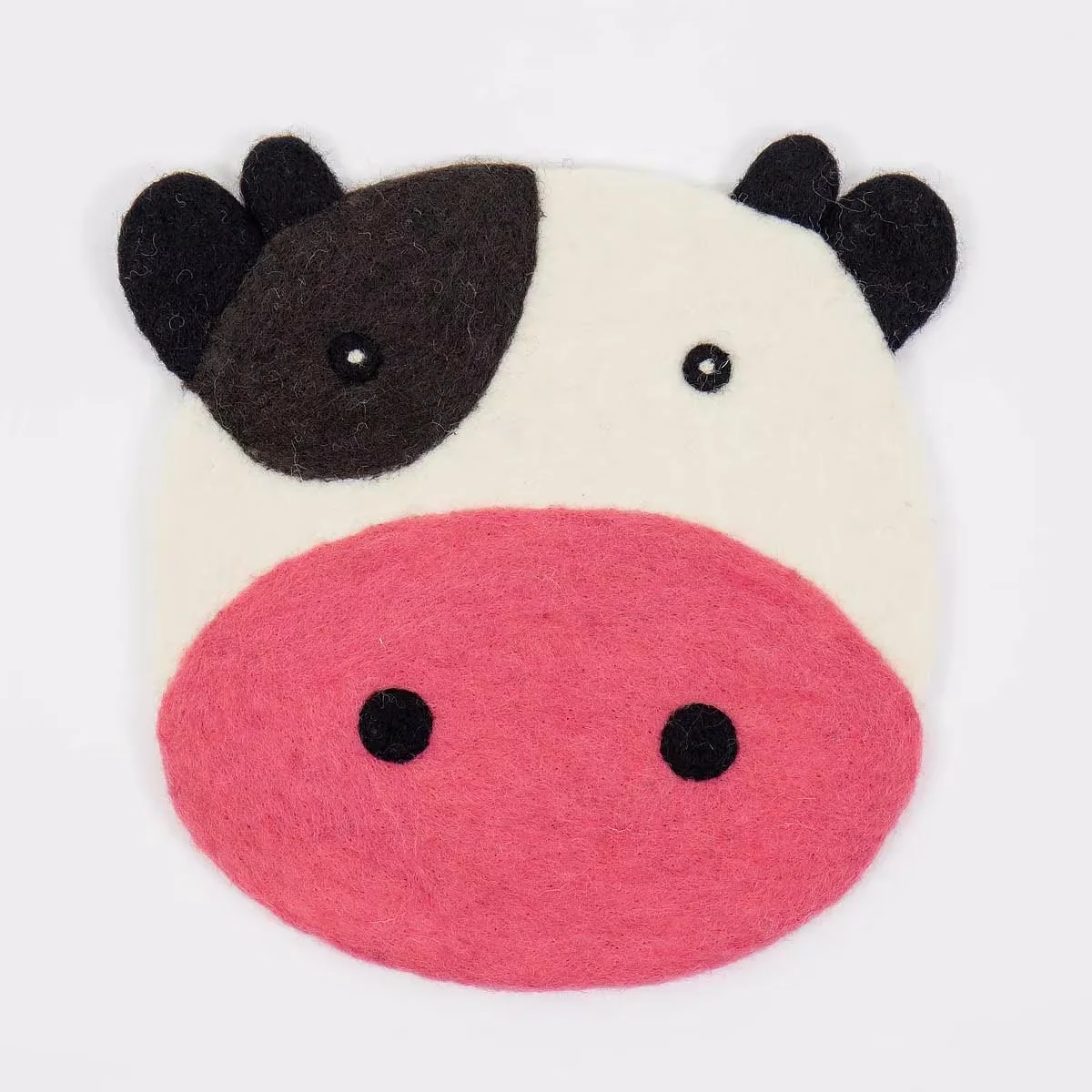 Felt Cow sittdyna Ø28 cm