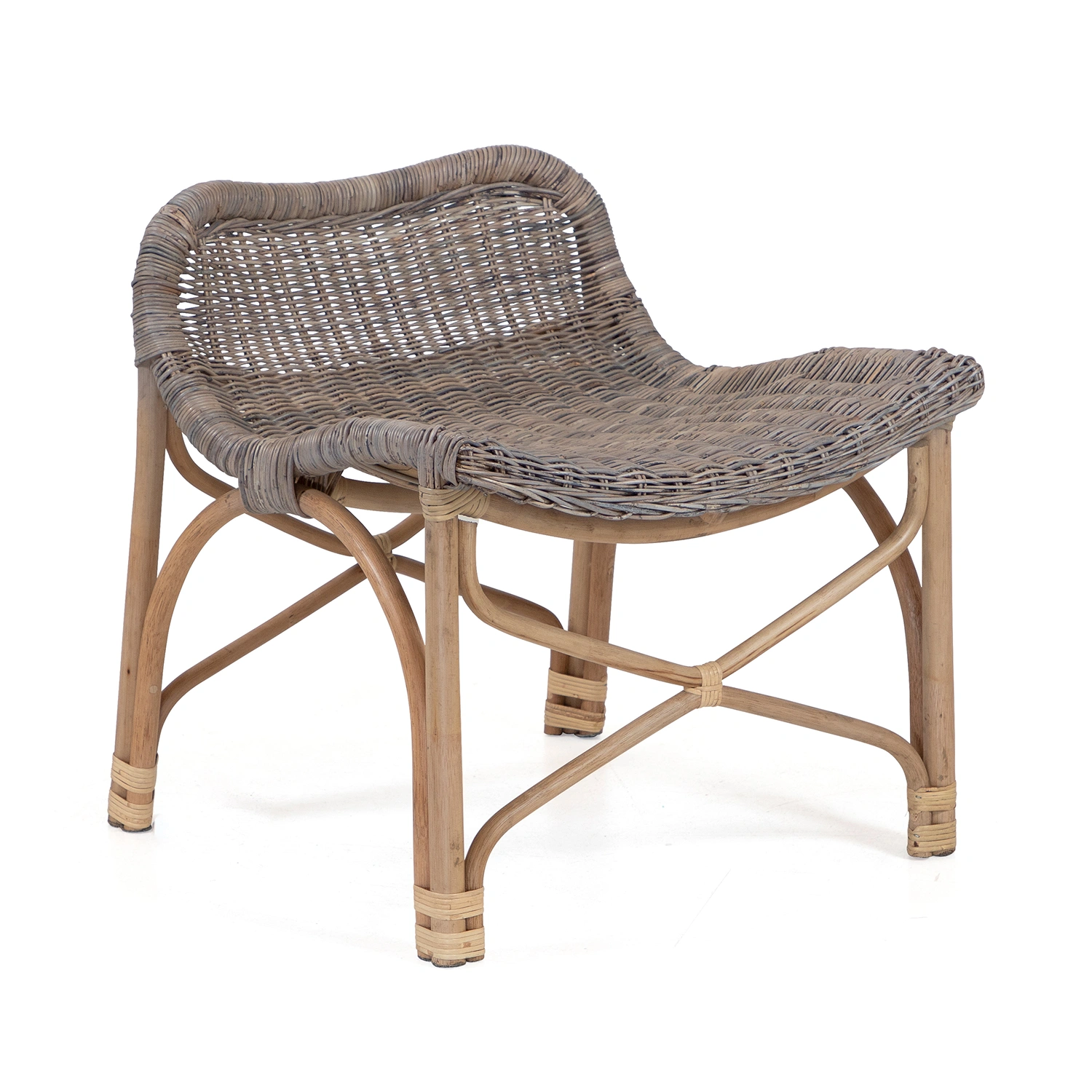 Relax fotpall rotting grå/natur