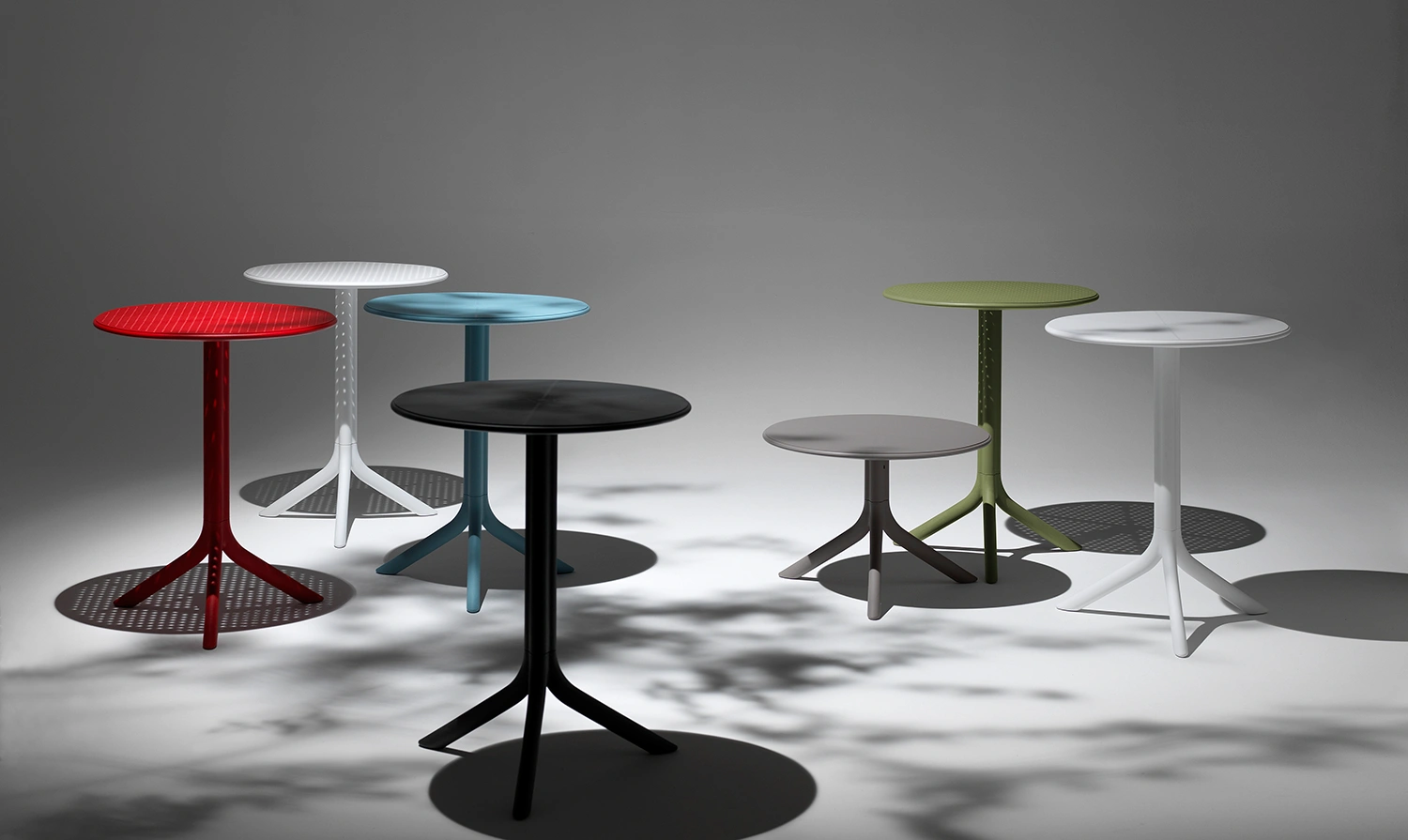 Spritz bord röd Ø60 cm, H40/76,5 cm