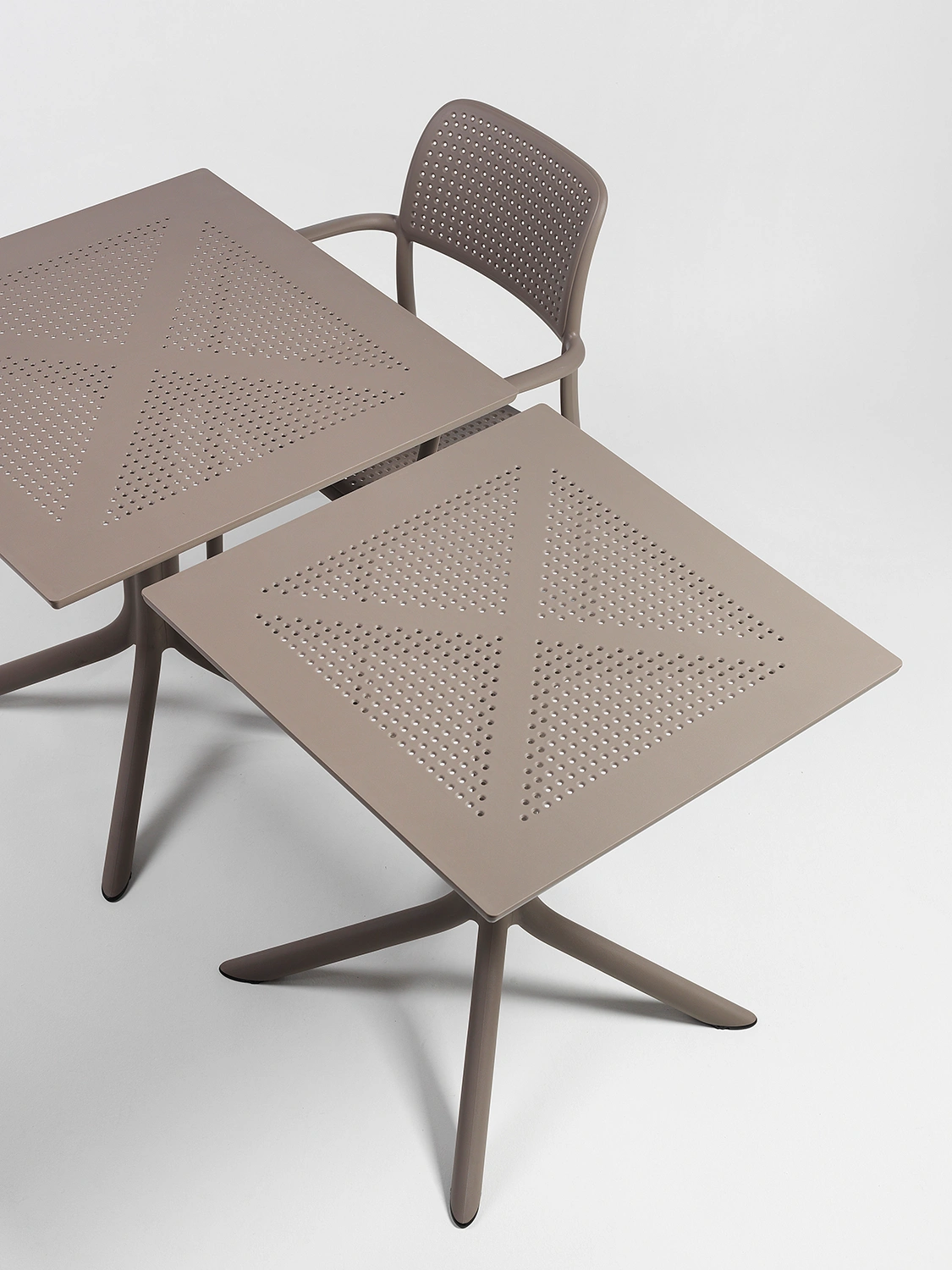 Clip bord taupe 80x80 cm