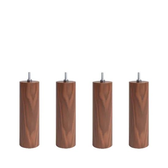 Cylinder sängben valnöt - 17 cm