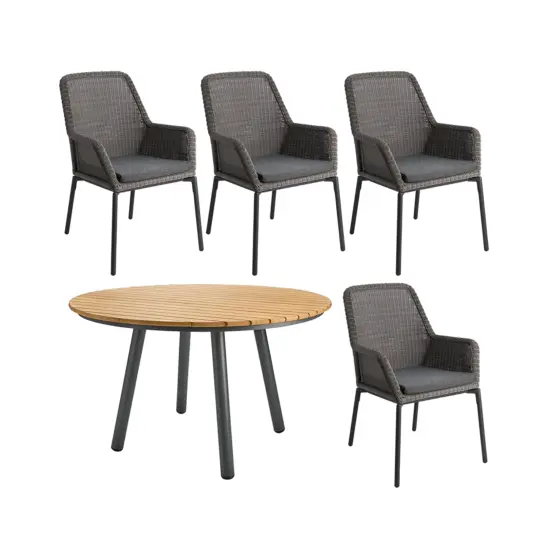 Dimma/Bam Bo matgrupp - 4 stolar - Ø120 cm